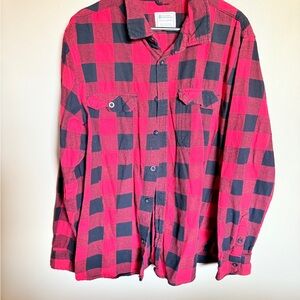Red and Black Plaid Men's Shirt